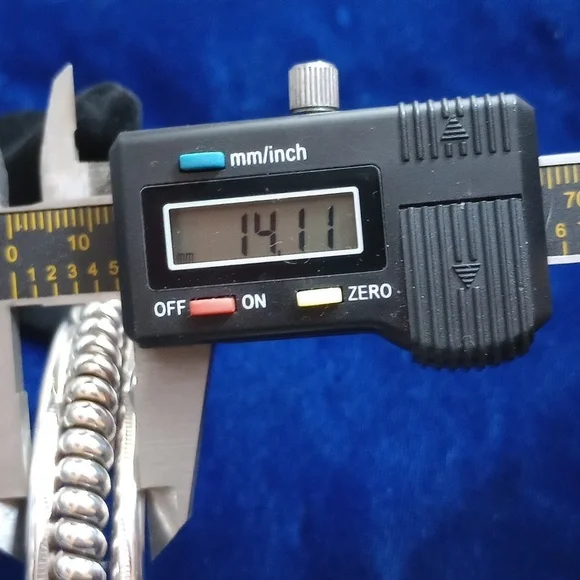 Sterling Silver Twisted Coil Cuff Bracelet Stamped Sterling - Picture 12 of 14